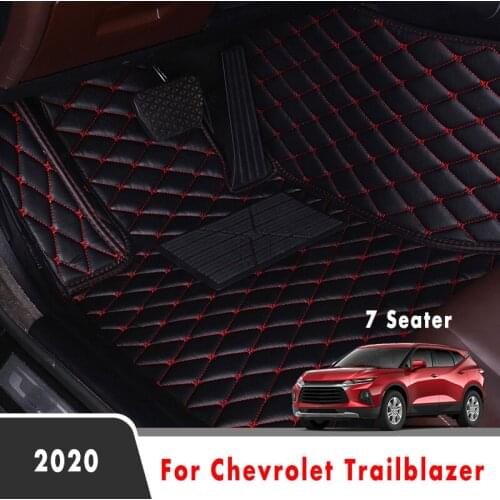 Car Floor Mats For Chevrolet Trailblazer 2020 7 Seater Carpet Artificial Leather Waterproof Car Accessories Interior Foot Pads