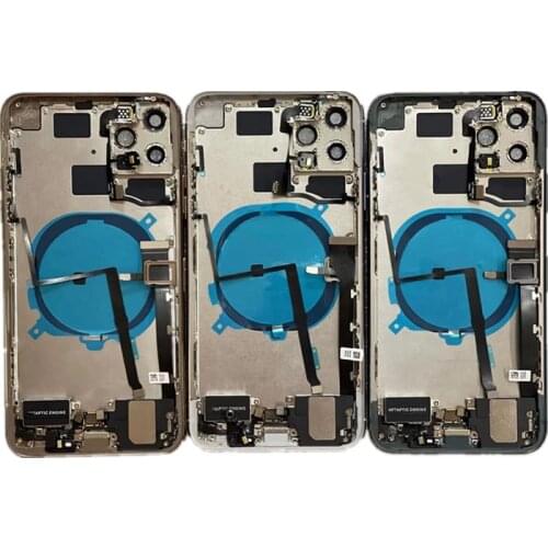 Back cover assembly for iPhone 11 pro 11 pro max full housing Middle Frame Chassis with Flex Cable Assembly Replacement