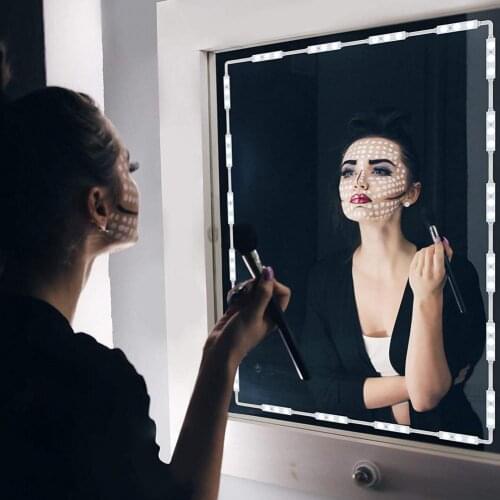 1 Set String Light Eye-catching Eyes Protective 5 Type Lighting Anti-fade USB LED Mirror Light Makeup Bathroom Dressing Table