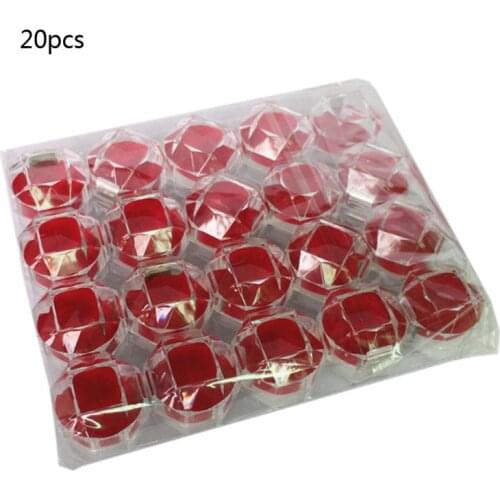 13MC 20Pcs Ring Earring Box Acrylic Transparent Wedding Jewelry Organizer Gift Box Stud Clear Travel Portable Jewelry Box