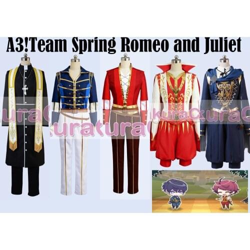 [Customize] Game A3!Team Spring Romeo And Juliet All Members Stage Performance Cosplay Costumes For Adult NEW 2017