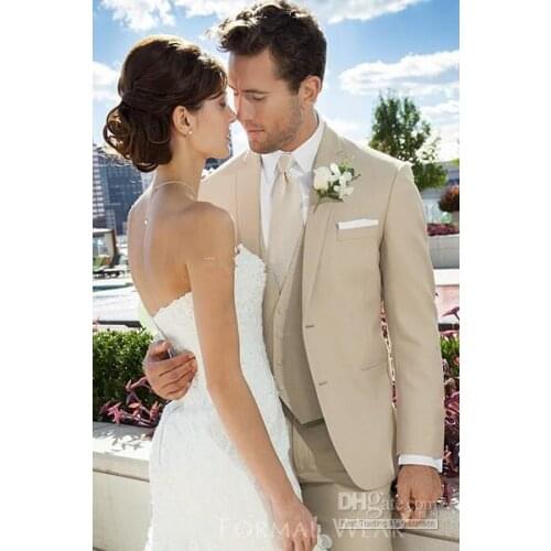 2020 Mens Suits Groomsman Groom Tuxedos Custom Made Best man 3 pieces Men Wedding/Dinner/Prom Bridegroom (Jacket+Pants+Tie+Vest)