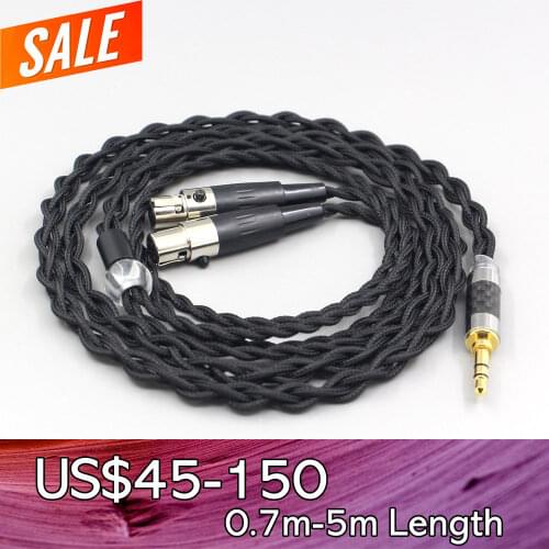 LN007448 Pure 99% Silver Inside Headphone Nylon Cable For Audeze LCD-3 LCD-2 LCD-X LCD-XC LCD-4z LCD-MX4 LCD-GX Headset earphone