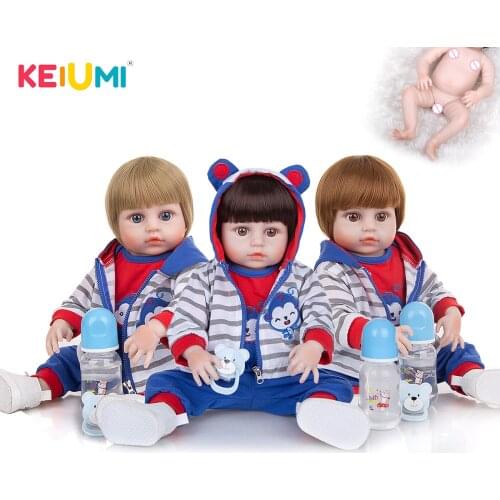 New Arrival Reborn Baby Dolls 49 cm Full Silicone Lifelike Simulation Dolls Muilti-color Hair Boy Reborn Toy Bebe Christmas Gift