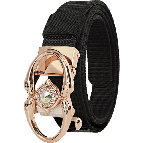Womens Dress Belts Plus Size 90cm To 170cm Adjustable Belts Black Gold Ratchet Automatic Buckle for Jeans Cut To Fit