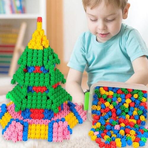 350Pieces DIY Early Educational Hexagonal Plastic Toys for Boys and Girls