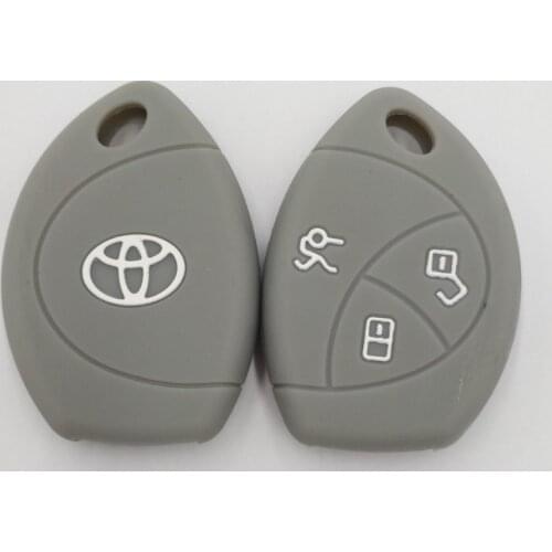 Silicone Key Case for Toyota Corolla 2020 Key Cover Holder for Toyota Camry 70 Prius C-HR Clicker Carwalaa 4 Button Car Key Case