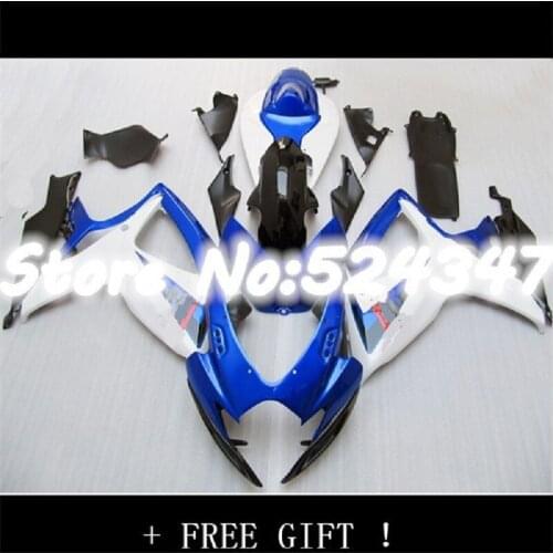Blue/White for A GSX R600 R750 06-07 GSXR 600 750 GSXR600 GSXR750 GSX-R600 GSX-R750 K6 06 07 2006 2007 Fairing