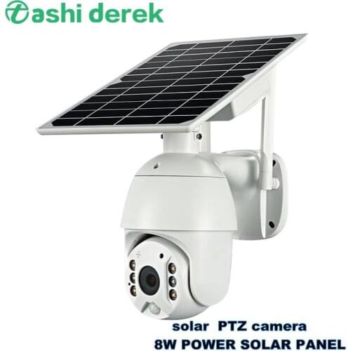 Solar Camera 4G Sim Card Outdoor 1080P HD Security Camera Surveillance Solar PTZ Camera Smart PTZ Monitoring Remote Call Camera