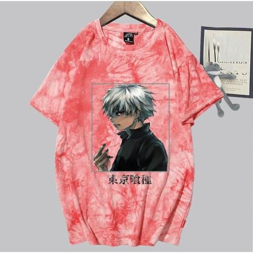 Japanese Anime Tokyo Ghoul Kaneki Ken T Shirt Harajuku Cartoon Funny Tshirt Male