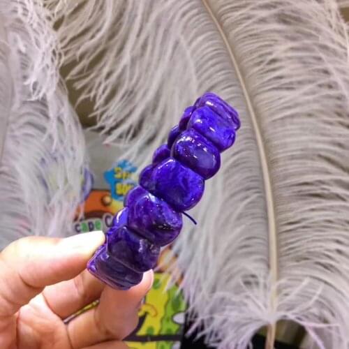 Genuine Natural Purple Charoite Gems Stone Rectangle Beads Women Stretch Bracelet 14x10mm AAAA