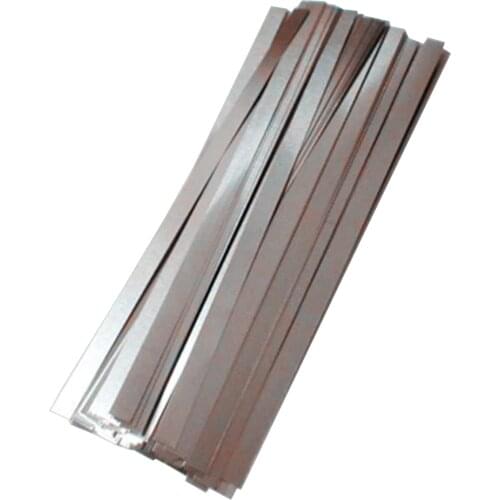 0.1mm x 6mm x 100mm 100pcs Pure Nickel Plate Strap Strip Sheets 99.96% For Battery Spot Welding Machine Welder Equipment