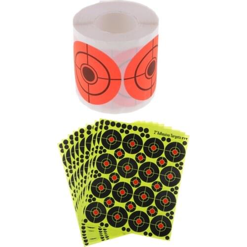 1 Roll Paper Target + 10 pcs Sheet Paper Target Self-adhesive Archery Shooting Target Stickers for Short Distance Shooting