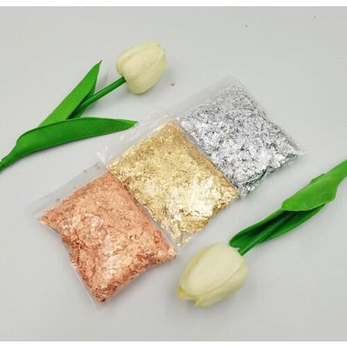 3g/Bag Broken Gold Foil Baking Decoration Imitaition Gold Flake Siver Art Painting Manicure DIY Decorative CraftPaper