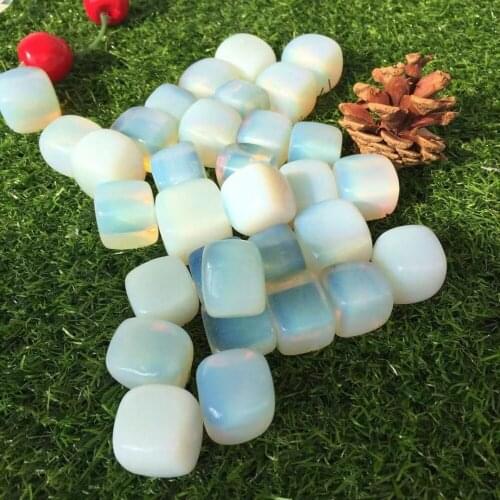6pcs drop shipping natural opal Crystal gemstone meditation reiki healing tumble crystal stone cube for jewelry making