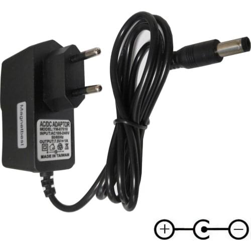 7.5V 1A Power Supply Adapter For Casio MT-55 MT-68 Electric Piano Keyboard AD-1 7.5V 400mA AC DC Charger