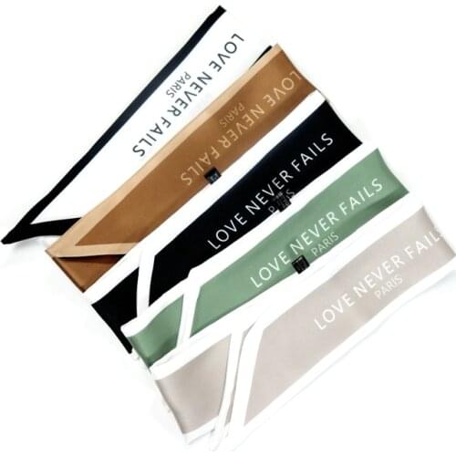 96cm*6cm spring autumn fashion scarves summer letters scarf female narrow strip thin bag decoration skinny scarf women