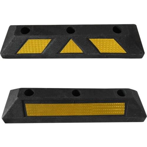 Car Tires Rubber Parking Curb Wheels Stoppers for Garage Floor Trucks Trailers Forklifts