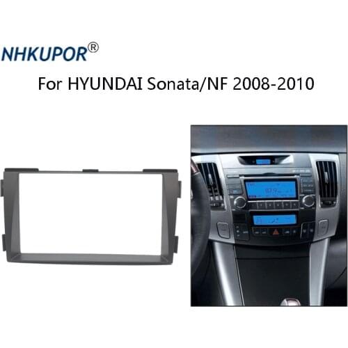 Car Radio Stereo Face Fascia Surround Trim Frame For HYUNDAI Sonata (NF) 2008 2009 2010 Double 2 Din Center Console Holder Kit