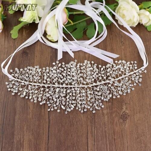Noble Women Wedding Belt Dress Belt Rhinestone Wedding Accessories Long Belt Bride Bridesmaid Belt For Wedding Party Dress Up