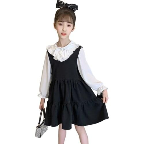 Kids Clothes Blouse + Dress Girls Clothing Casual Style Girls Clothes Set Spring Autumn Childrens Clothing 6 8 10 12 14