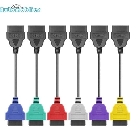 6 Color OBD OBD2 Connector For FiatECUScan Adapter MultiECUScan ABS Airbag obd2 scanner Diagnostic cable for Fiat ECU Scan tool