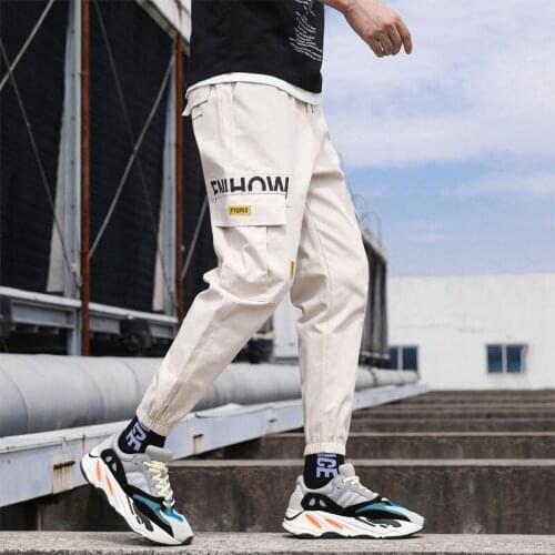 Cotton Linen Joggers Black Mens Harem Pants Solid Fitness Casual Ankle-Length Mens Trousers Summer Streetwear Clothes Male