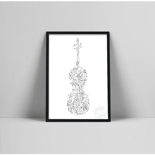 L'art mural de violon ferait un grand cadeau de professeur de musique. Cadeau violon pour un violoniste ou un amateur de violon