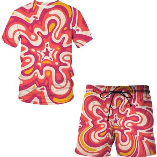 2021 New Fashion hot Summer 3D Printing Abstract pattern Man / Woman Hip Hop T-shirt Short Sleeve Streetwear Suit Men clothing