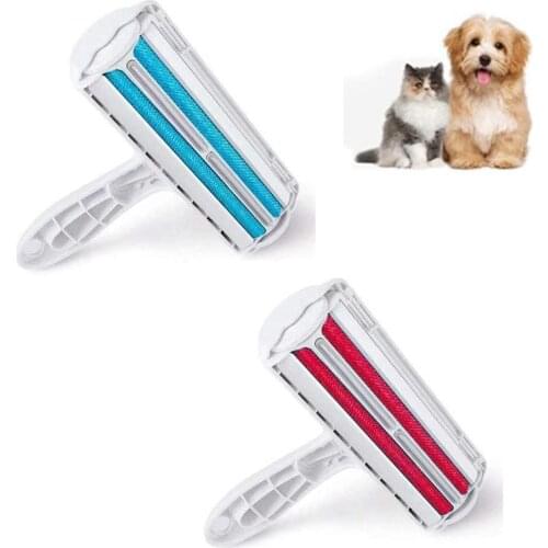 Pieces of pet hair remover roller dog cat remover with self-cleaning base animal hair removal tool