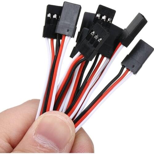 10Pcs 100mm JR Male to Female Lead Lead Wire Cable Servo Extension Receiver Cord Wire For RC Car Helicopter RC Toys Parts