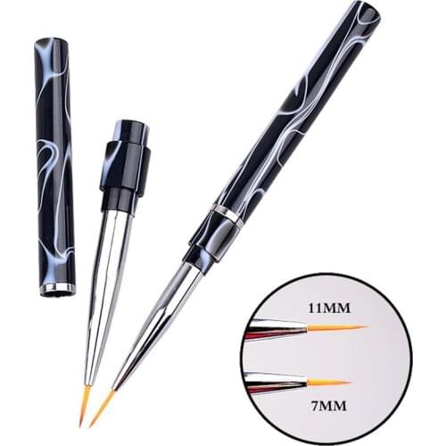 3pcs/lot Acrylic Nail Art Painting Brushes UV Gel Painting Line Brush Nylon Hair Pen Manicure Nail Liner Tools