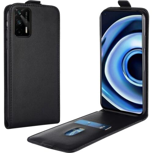 Flip Up and Down Leather Case for Realme Q3 Pro 5G RMX2202 RMX2020 RMX2021 Vertical Cover for Realme Q3Pro 5g Case Phone Bag