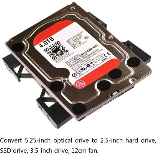 Desktop Chassis Optical Drive Bracket 5.25 to 3.5 inch 2.5 SSD Conversion Shelf M2EC