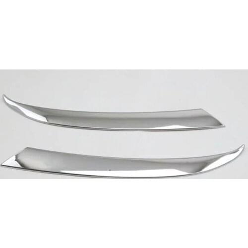 Bbincar Headlight Cover Head Lamp Trim Decorative Car Styling Accessories Tuning Chromium ABS Chrome 2PCS For Audi Q7 2016 2017