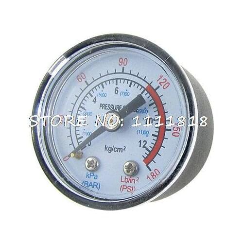 0-180 PSI 0-12 Kg/cm2 Dial Pressure Gage Compressor Gauge