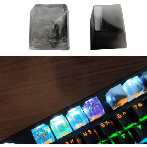 One Handmade Customized OEM R4 Profile Resin Keycap for Cherry MX Switches Mechanical Keyboard RGB Translucent Resin Keycap