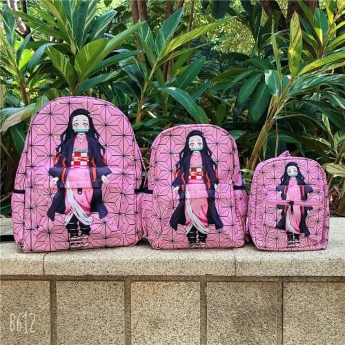LISM Kimetsu no Yaiba 88412 Fashion Backpacks Rucksacks Cartoon Backpack Casual Student Schoolbags travel Knapsack Unisex