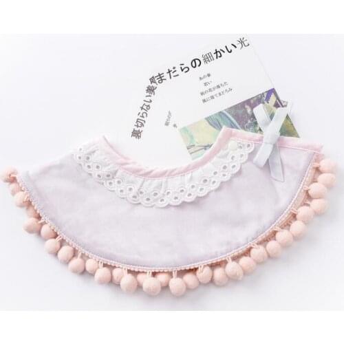 New Girl Bib Multi-function Scarf Infant Girls Tassel Bib Kids Round Waterproof Bib Baby Saliva Towel Fake Collar Babies Bibs
