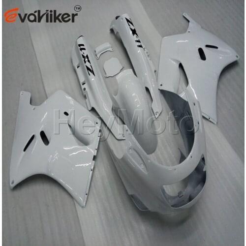 Motorcycle fairing for ZX11R 1990 1991 1992 1993 1994 1995 1996 1997 1998 1999 2000 2001 white ABS motor panels