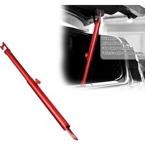 Support Rod for Car Polishing Retractable Aluminum Vehicle Door Fixing Support Bar for Automobiles Red