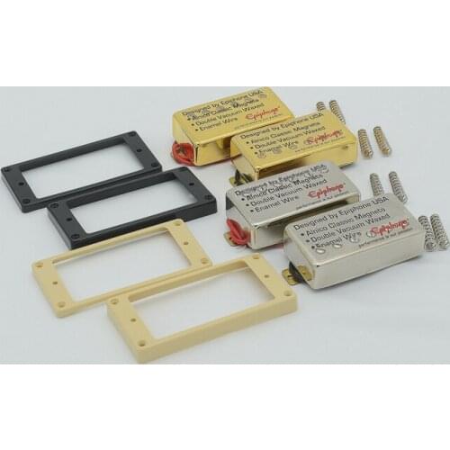 1 Set Original Genuine Epi Standard Electric Guitar Alnico Humbucker Pickup Nickel / Gold Cover