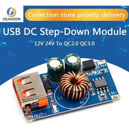 USB DC Step-Down Module 12V 24V To QC2.0 QC3.0 Fast Charge Mobile Phone Charging Board For Apple Huawei FCP Quick Charger
