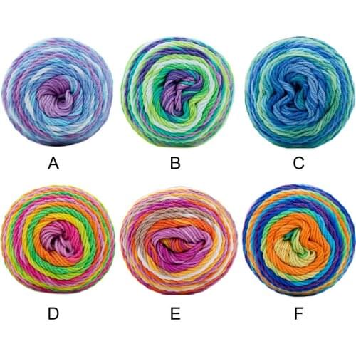 Multicolor Cotton Yarn Wonderful Knitting Roll DIY Hand Crochet Thread Craft Supplies 142.17 yards