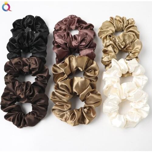 Hot Sales Women Hairband Elastic Hair Band Rubber Headband Satin Scrunchie For Women hair accessories QY123046