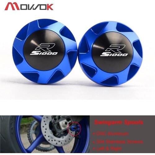 With LOGO S1000R 8mm Aluminum Swingarm Spool Screws Fit For BMW S1000R S1000 R 2013-2018 2014 2015 2016