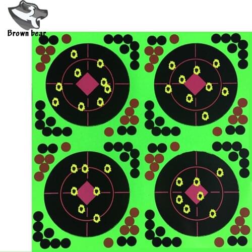 12PCS 8" X 8" Self adhesive Splatter Reactive target paper for outdoor Shooting