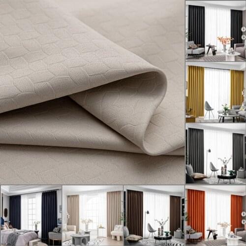 Modern Special Beige Blackout Window Curtains for Bedroom Treatment Living Room White Blinds Ready Made Drapers Shading Kitchen