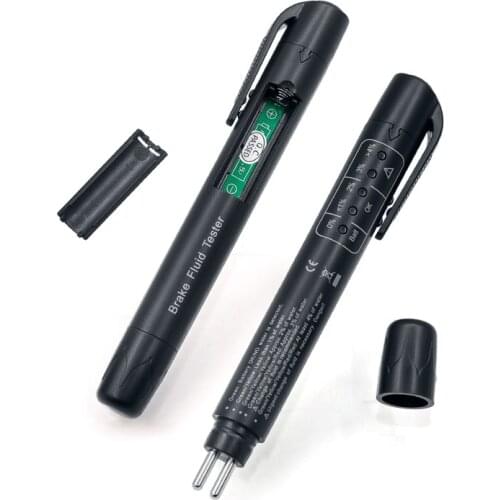 Brake Fluid Tester Mini Electronic Pen Auto 5 LED Moisture Water Tool Battery Test Indicator Pen Car Vehicle Diagnostic Tools