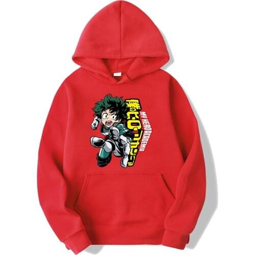 My Hero Academia Hoodies Cozy Hooded Tops Deku Fashion Designer Faddish Japanese Anime Printed Streetwear For Man Pullovers